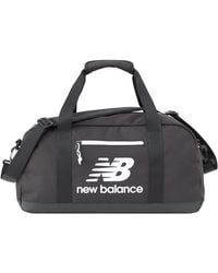 New Balance - , , Athletics Duffel Bag, Athletic And Casual Wear, One Size Fits Most, Black/white Print - Lyst