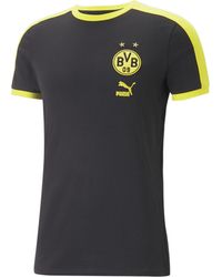 PUMA - Borussia Dortmund ftblHeritage T7 T-Shirt SBlack - Lyst
