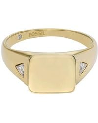 Fossil - Anello da donna in acciaio inossidabile - Lyst