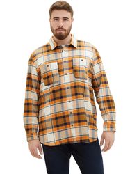 Tom Tailor - Plussize Comfort Fit Hemd mit Karo-Muster aus Baumwolle - Lyst