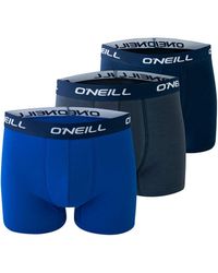 O'neill Sportswear - Basic Boxer-Short | sportlicher Begleiter für den Alltag im 3er Set | Blau Mix S - Lyst