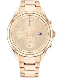 Tommy Hilfiger - Analogue Multifunction Quartz Watch For Women With Carnation Gold Colored Stainless Steel Bracelet - 1782421 - Lyst