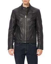 HUGO - S Lokis Lamb-leather Jacket In An Extra-slim Fit - Lyst