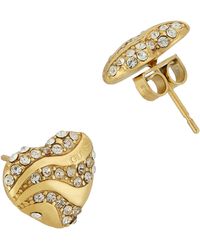 Guess - Ohrstecker Herz Ohrringe Goldfarben JUBE04504JWYGT-U - Lyst