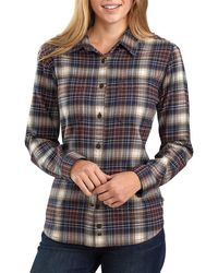Carhartt - Rugged Flex Relaxed Fit Flannel Plaid Shirt Heather Gray - Lyst