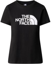 The North Face - NF0A87N6JK31 W S/S Easy Tee T-Shirt Donna TNF Black Taglia S - Lyst