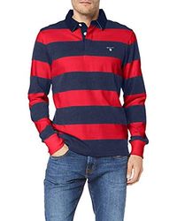 Gant Barstripe Heavy Rugger Felpa da Uomo