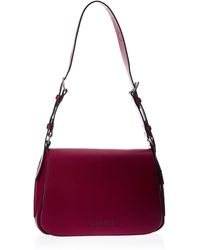 Calvin Klein Punched SML Satchel, Bolso de Hombro para Mujer, 0.1x0.1x0.1 centimeters (W x H x L) - Rojo