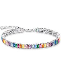 Thomas Sabo - Tennis Bracelet Colourful Stones Silver 925 Sterling Silver A2030-073-7 - Lyst