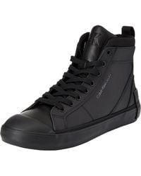 Calvin Klein - Vulcanized Mid Laceup Mix In Uc Sneaker - Lyst