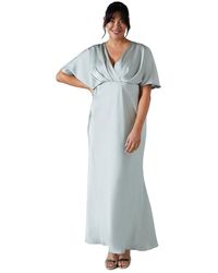 Coast - Plus Batwing Sleeve Satin Fishtail Maxi Bridesmaid Dress - Lyst