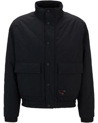 HUGO - Water-Repellent Bomber Jacket With Logo Label - Lyst