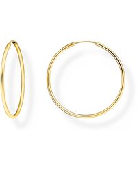 Thomas Sabo - Gold-plated Medium Hoop Earrings 925 Sterling Silver - Lyst