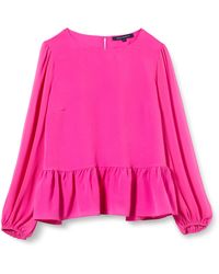 French Connection - Crepe Light Georgett Peplum Top Blouse - Lyst