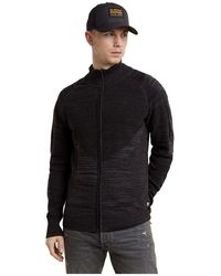 G-Star - G-Star 3D Biker Zip Through Knitted Pullover - Lyst