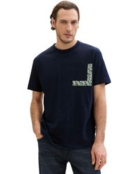 Tom Tailor - Basic T-Shirt mit Brusttasche - Lyst