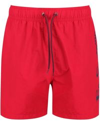 Ben Sherman - S Swim Shorts in Red Medium Length Badehose - Lyst