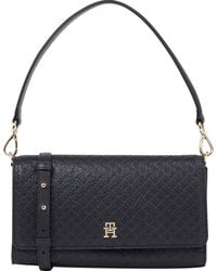 Tommy Hilfiger - Monogram Shoulder Bag With Removable Crossbody Strap - Lyst