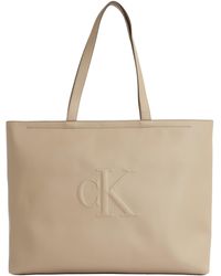 Calvin Klein - Donna Borsa Tote Bag Sculpted Slim con Logo - Lyst
