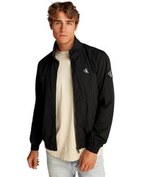 Calvin Klein - Uomo Giacca a Vento Unpadded Harrington con Colletto alla Coreana - Lyst