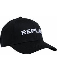 Replay - Logo Cap In Black - Lyst
