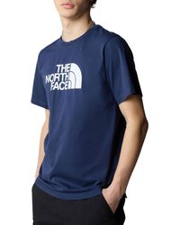 The North Face - NF0A87N58K21 M S/S Easy Tee T-Shirt Summit Navy Taille S - Lyst