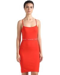 Calvin Klein - Jeans Dress Logo Elastic Strappy Slim Straps - Lyst