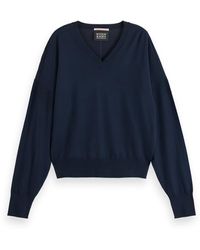 Scotch & Soda - V-Neck Relaxed Pullover Sweater - Lyst