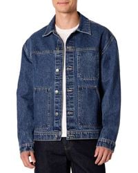 Amazon Essentials - Relaxed-Fit Utility-Jacke Fester Denim - Lyst