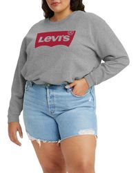 Levi's - Graphic Standard Crewneck Sweatshirt Grey Heather - Lyst
