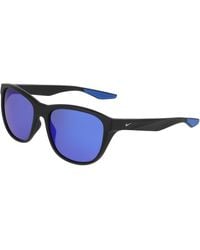 Nike - Sonnenbrille Explorer Flow IO0101X 011 Matt Schwarz/Spiegelblau 55/17/140 Uni - Lyst