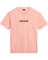 Napapijri - Box Ss T-shirt - Pink - Lyst