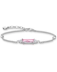 Thomas Sabo - Armband mit pinken und weißen Steinen Silber 925 Sterlingsilber A2018-051-9 - Lyst