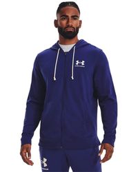 Under Armour - S Rival Full Zip Hoodie Blue L - Lyst