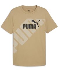 PUMA - T-Shirt Grafica POWER da Uomo M Prairie Tan Beige - Lyst