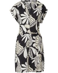 S.oliver - Kurzes Kleid aus Viskosemix im Relaxed Fit schwarz 34 - Lyst