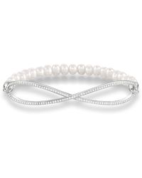 Thomas Sabo - Armband Love Bridge 925 Silber Zirkonia Perle Süßwasser-Zuchtperle Weiß 16 cm - Lyst
