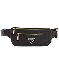 guess black fanny pack