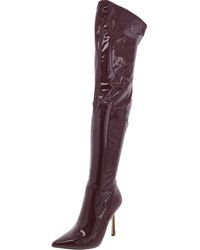 Steve Madden Salvador Faux-suede Over-the-knee Heeled Boots in Black | Lyst  UK