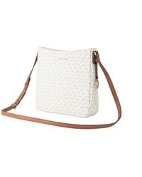Michael Kors - Jet Set Travel Large Messenger Crossbody Shoulder Bag Vanilla Signature - Lyst