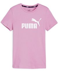 PUMA - ESS+ Logo tee G Camiseta - Lyst