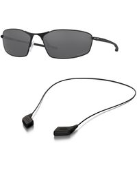 Oakley - Sunglasses Bundle: Oo 4141 414103 Whisker Satin Black Prizm Blac Accessory Shiny Black Leash Kit - Lyst