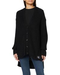 Calvin Klein Jeans Wool Blend Cardigan Maglione - Nero