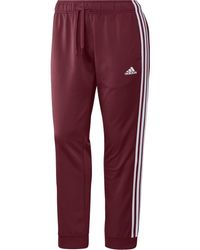 adidas - Tricot S Plus Size Track Pants With Side Stripes Xl - Lyst