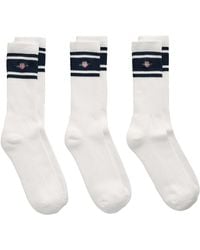 GANT - Shield Sport Socks 3-pack Herren Socken - Lyst