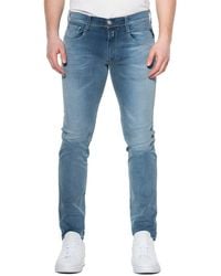 Replay - Hyperflex Re Used Anbass Slim Tapered Jeans Stonewash - Lyst