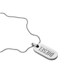DIESEL - Halskette Für Männer Einzelne Dogtags - Lyst