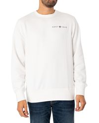 GANT - Printed Graphic C-neck Sweatshirt - Lyst