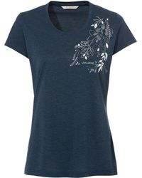 Vaude - T-Shirt SE Abelia Print T-Shirt Dark sea 36 - Lyst