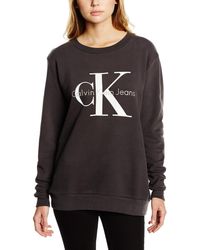 Calvin Klein Maglia Crew Neck Hwk da donna - Nero